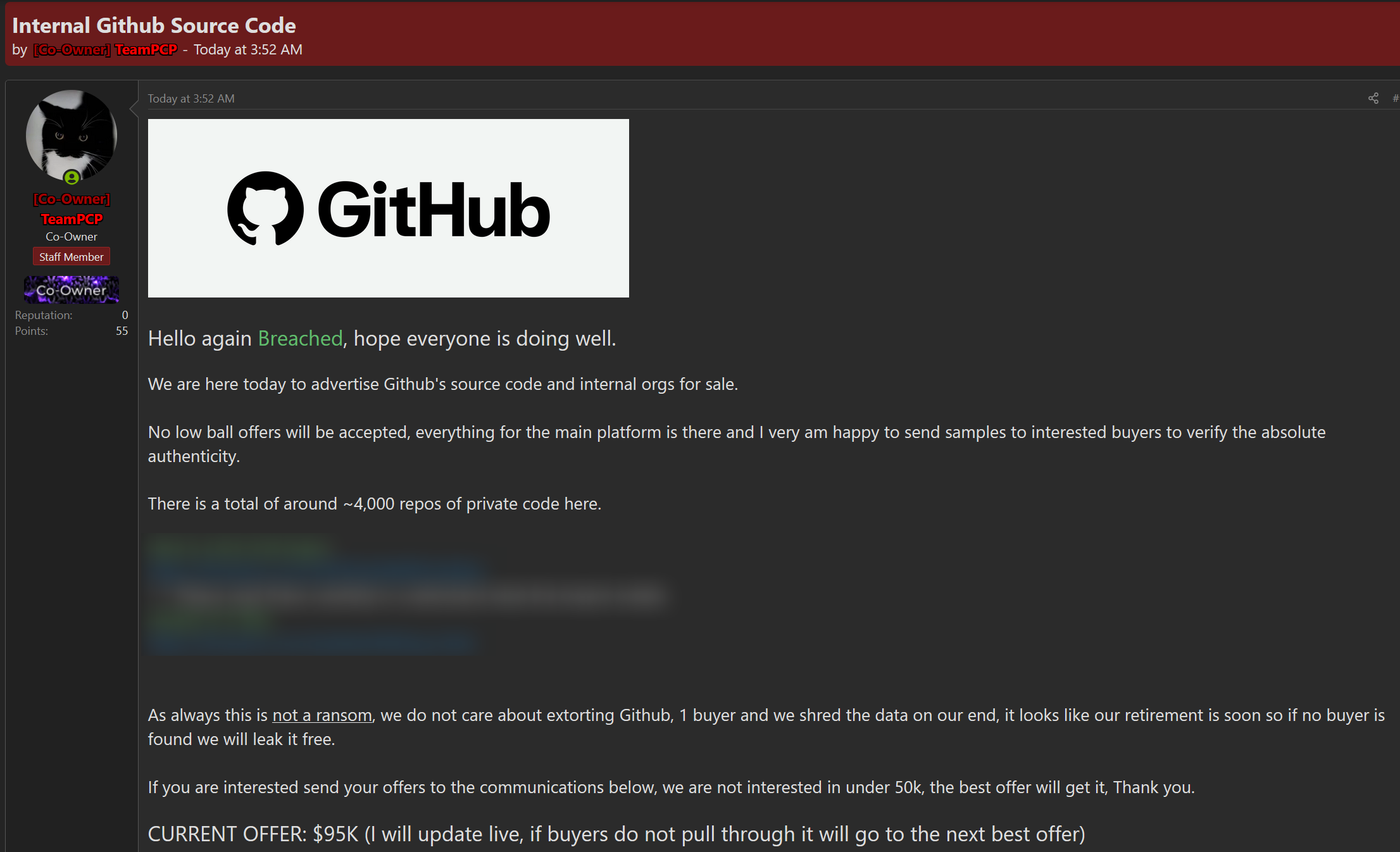 GitHub的源代码数据集包括4,000个存储库-全球CTI监控