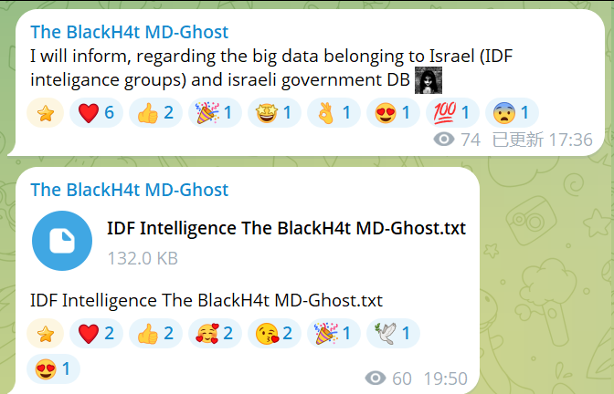 以色列国防军（IDF）情报部门数据泄露事件-全球CTI监控