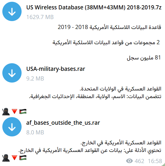 美国海外军事基地涉嫌数据泄露-全球CTI监控
