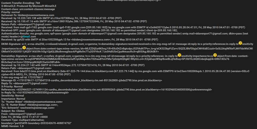 拜登电子邮件账户泄露-全球CTI监控