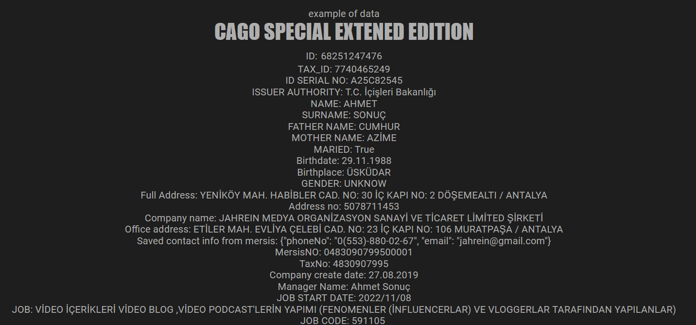 土耳其 ISP 运营商 TurkNet  280W数据泄露-全球CTI监控